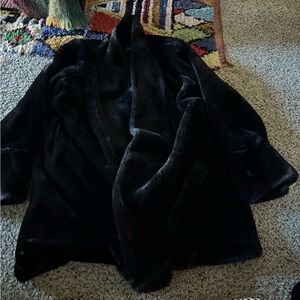 Vintage Made In USA Black Fur Coat